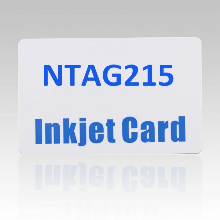 Carte de PVC blanc jet d’encre NTAG215 ISO14443A avec 504 octets de mémoire