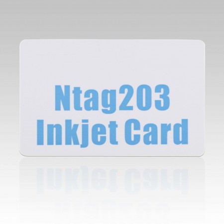 Carte de PVC  NTAG203 NFC jet d'encre (168 octets)