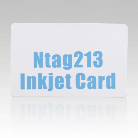 บัตร PVC เปล่าอิงค์เจ็ท NFC NTAG216 RFID 13.56MHZ