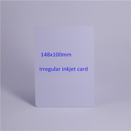 148x100mm irrégulière blanc jet d'encre PVC carte, carte d'enduit de jet d'encre, carte de PVC imprimable jet d'encre