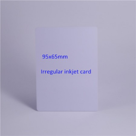 95x65mm irregolari Inkjet bianco PVC Card